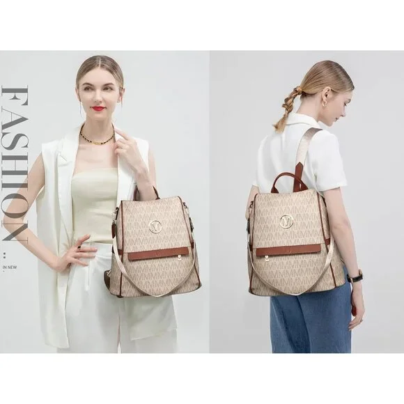 Lightweight Vegan Leather Backpack for Women - Perfect for Travel & Daily Use - Picture 2 of 6